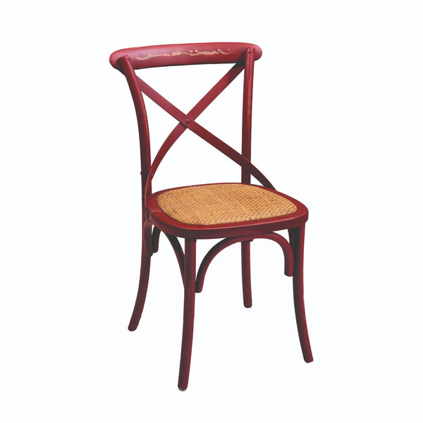 online Holzstuhl 51x55H46,5/89cm Adami Antik Rot