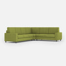 Divano Angolare 6 Posti 286x246x85 cm Sakar in Tessuto Verde