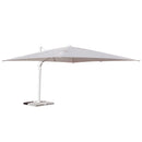 Ombrellone Decentrato da Giardino 4x4m in Alluminio Panna