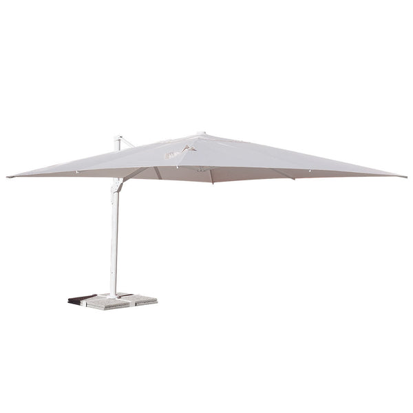 Ombrellone Decentrato da Giardino 4x4m in Alluminio Panna acquista