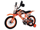 Bicicletta per Bambini 16" Freni a Disco e Rumore del Motore in Accelerazione Magik-Bike Motocross Arancione