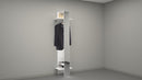 Mobile Appendiabiti con Specchio 50x32x191 cm Kompact Bianco Lucido  