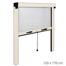 Zanzariera Avvolgibile Avorio per Porta e Finestra a Molla 120X170Cm