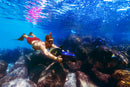 Seascooter Acqua Scooter Elettrico 7 Km/h Nautica Navtech I Nero e Blu