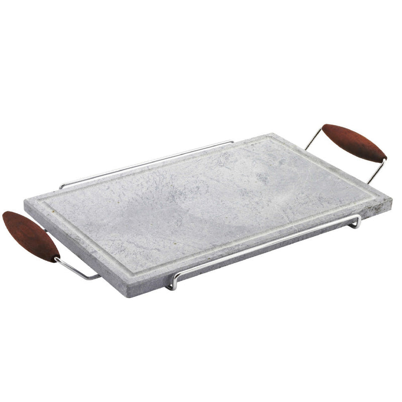 Pietra Ollare Rettangolare Grande con Telaio in Metallo Bisetti
