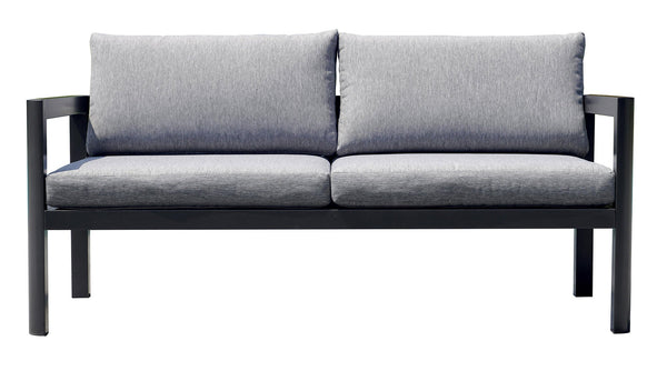 2-Sitzer-Gartensofa 155 x 75 x 60 cm in anthrazitfarbenem Aluminium prezzo