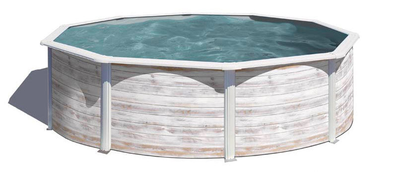 Piscina Rotonda Fuori Terra Ø350xh120 cm in Acciaio e PVC Gre Finlandia