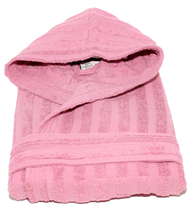 Accappatoio in Spugna 100% Cotone Sally Lines Rosa Antico
