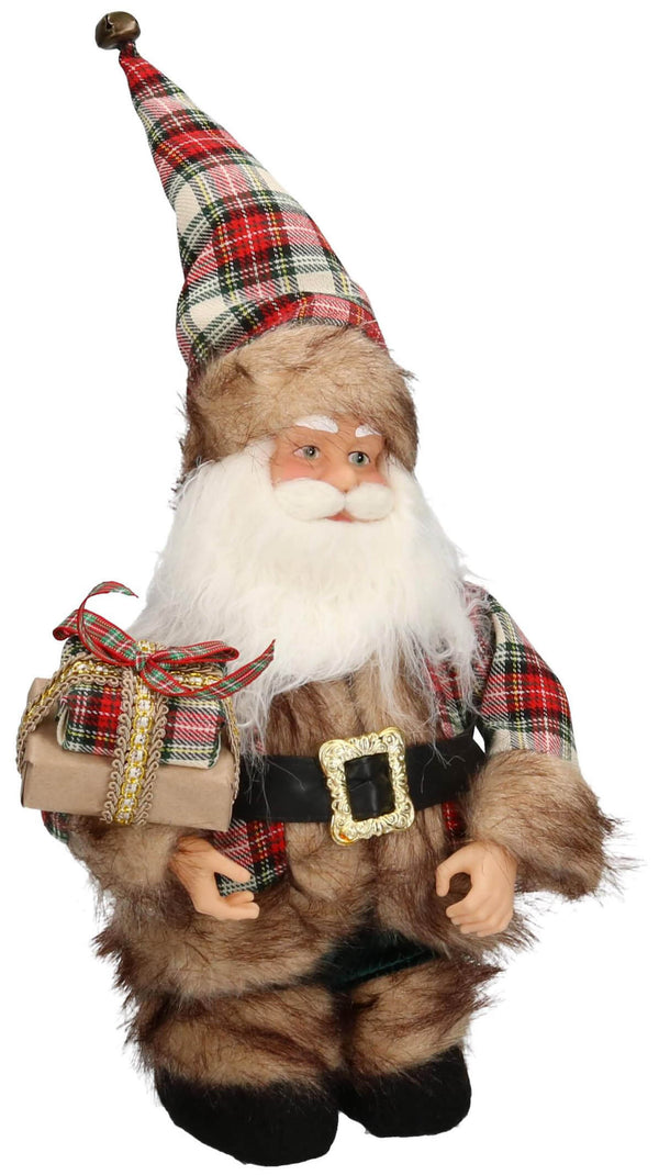 sconto Weihnachtsmann-Marionette H49 cm mit Glockenspiel und schottischem Adami-Uhrwerk