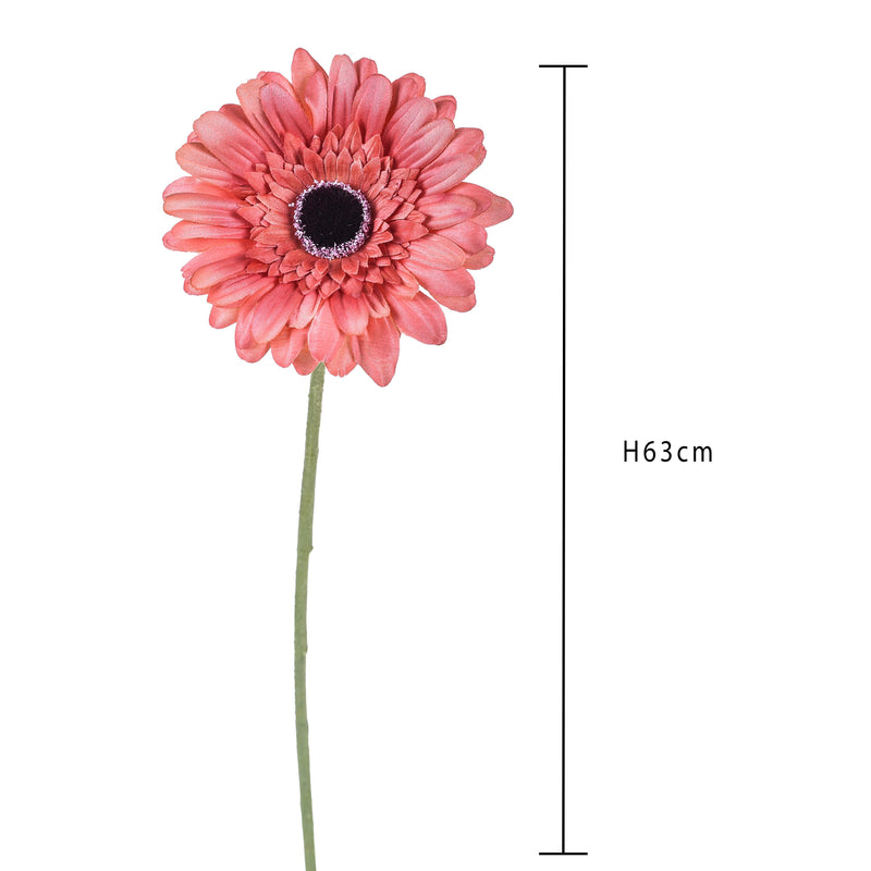 Set 12 Fiori Artificiali di Gerbera Altezza 63 cm 
