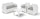 Garten-Lounge-Set aus Kunstharz, Sofa, 2 Sessel und Bauer Alabama White Couchtisch