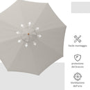 Ombrellone da Giardino Ø325x250 cm in Bambù e Poliestere Grigio  