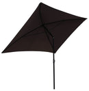 Ombrellone da Giardino 2,4x1,5 m Palo Ø27 mm in Acciaio Maffei Kronos Tortora