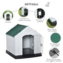 Cuccia per Cani Taglia Media 78x87x81 cm in Plastica Bianco