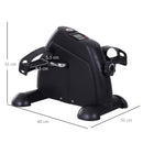 Mini Pedaliera Cyclette per Gambe e Braccia Max 120Kg con LCD  Cyclo Nero