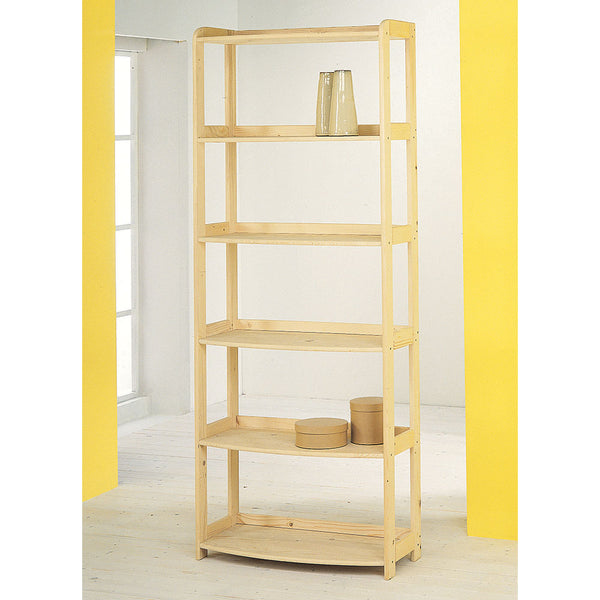 acquista Bücherregal aus Holz 6 Regale 80x36x203cm Fumer Ellipse Rohe Tanne