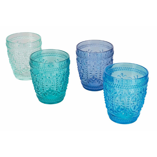 online Set 4 Imperial Ocean Wassergläser in Villa d'Este Home Tivoli transparentes blaues Glas