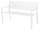 2-Sitzer-Bank 128 x 53 x 80 cm aus Weiß Lazise Vorghini-Eisen