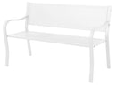 Panca 2 Posti 128x53x80 cm in Ferro Vorghini Lazise Bianca