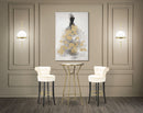 Stampa Dipinta Oro Dancer 80x3x120 cm in Legno e Tessuto
