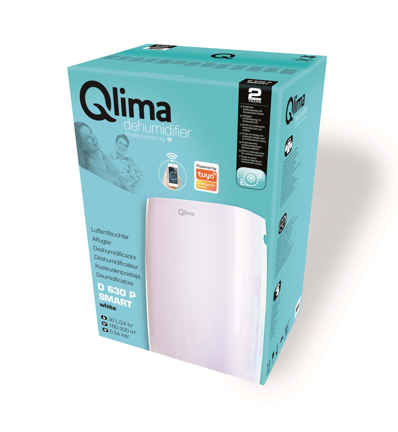 Deumidificatore d’Aria 6 Litri 0,58kW Qlima D630P WiFi Smart Bianco