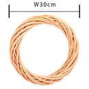 Set 6 Coroncine di Rattan Chiara Larghezza 30 cm