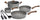 Olympia Woody 8-teiliges Kochgeschirr-Set aus Antihaft-Aluminium