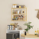 Scaffale per il Bagno 60x15x50 cm 3 Ripiani Regolabili in 5 Posizioni in Bambù   
