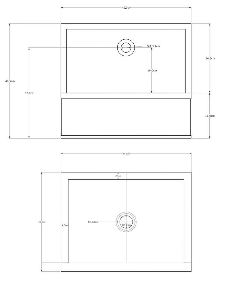Lavello da Giardino Senza Rubinetto in Cemento Granulato di Marmo Q-Meseta Grigio