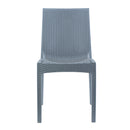Set 2 Sedie da Giardino in Stile Rattan Grigio