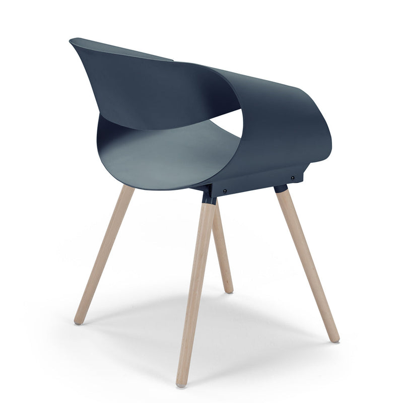 Set 4 Sedie 62x54x74 cm in Polipropilene Diletta Petrolio