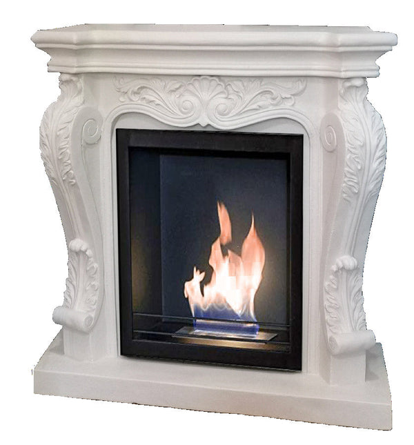 sconto Bioethanol-Bodenkamin 89x34x93 cm Vannini Impero Weiß