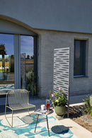 Set 2 Pezzi Pannello Decorativo Frangivista Verdemax Ornamentale o Divisorio 80x180 cm con Basi di Appoggio in Metallo Grigio