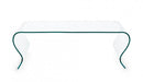 Tavolino Iride Curl Rettangolare con Vetro 120x60 in Vetro