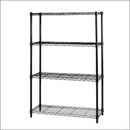 Scaffale in Acciaio Nero 4 Piani 36X90X137Cm Tosini Light AK1436-4