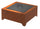 Braciere a Legna da Giardino 70x70x30 cm in Acciaio Rivestimento Corten 700 Square Ruggine