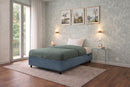 Letto Singolo Contenitore Imbottito Microfibra Blu BoxMax Varie Misure