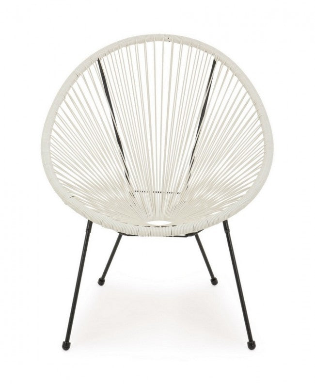 Poltrona Parker Bianco in Fibra Sintetica