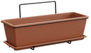 Vaso 50x17x14,5 cm in Polipropilene con Supporto Kit Wall Cassetta Mare 50 Terracotta