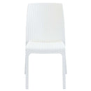 Sedia da Giardino Virginia 47x59x86 h cm in Wicker Bianco