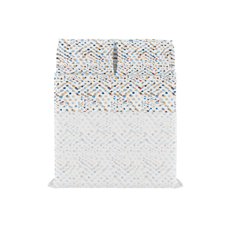 Set Lenzuola con Stampa Sopra Sotto e Federe Linea River Tarim Varie Misure