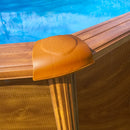 Piscina Ovale Fuori Terra 610x375xh132 cm in Acciaio e PVC Gre Mauritius