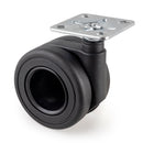 Kit 4 Ruote per Mobili Ø65 mm in Plastica Emuca Nero