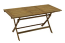 Tavolo Allungabile Pieghevole da Giardino 120/160x70x75 cm in Legno Naturale