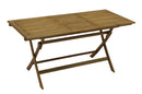 Tavolo Allungabile Pieghevole da Giardino 120/160x70x75 cm in Legno Naturale