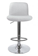 Set 2 Sgabelli Bar 41x46x86/107 cm in Poliestere Rafael Cromo-Grigio Chiaro