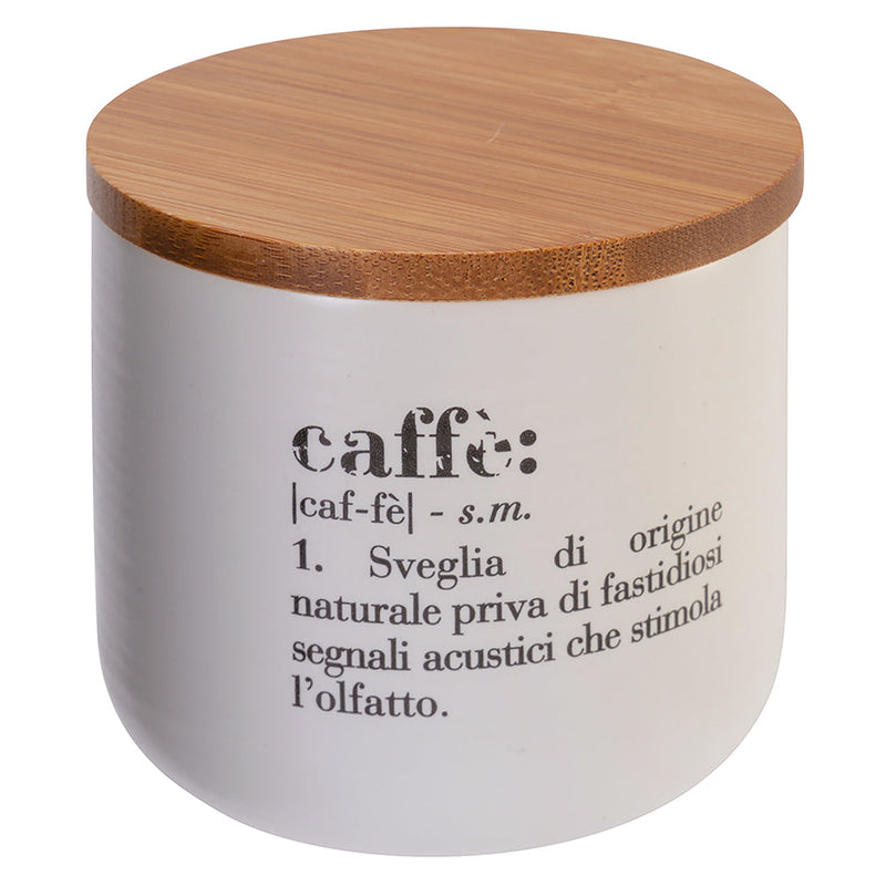 Barattolo Caffè Double Face 500 ml in New Bone China VdE Tivoli 1996 Bianco