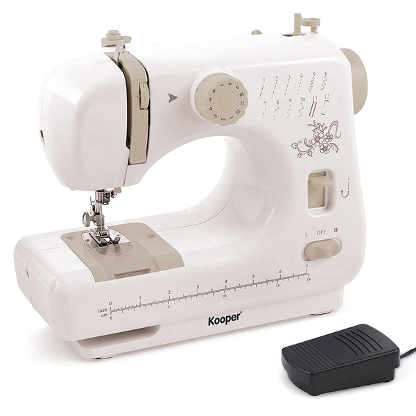 acquista Große Kooper Matilda Nähmaschine Weiß und Grau