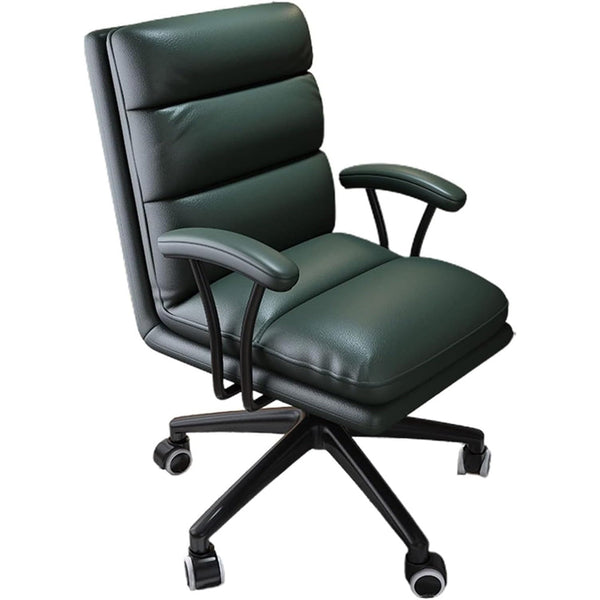 Sedia Poltrona da Ufficio Presidenziale Altezza Regolabile Verde Scuro prezzo