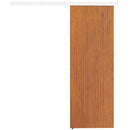 Porta Scorrevole 75x3,5x210 cm con Binario in Alluminio in MDF Effetto Legno Marrone      